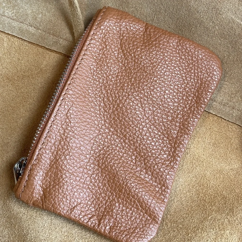 NWOT Borse In Pelle Genuine Leather Shoulder Slouch Bag Coin Purse NWOT